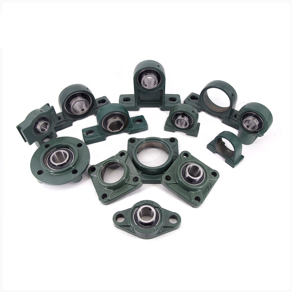 UCF211-34 Square Flange Units With UC211-34 Bearing 2x UCF211-34 Square  Flange Mounted Bearing Units - Cast Iron, 2-1/8